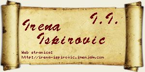 Irena Ispirović vizit kartica